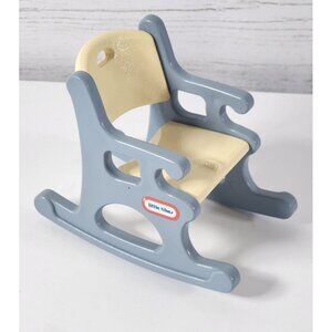 VTG LITTLE TIKES BLUE ROCKING CHAIR DOLLHOUSE SIZED ROCKER BEDROOM PLAY ROOM